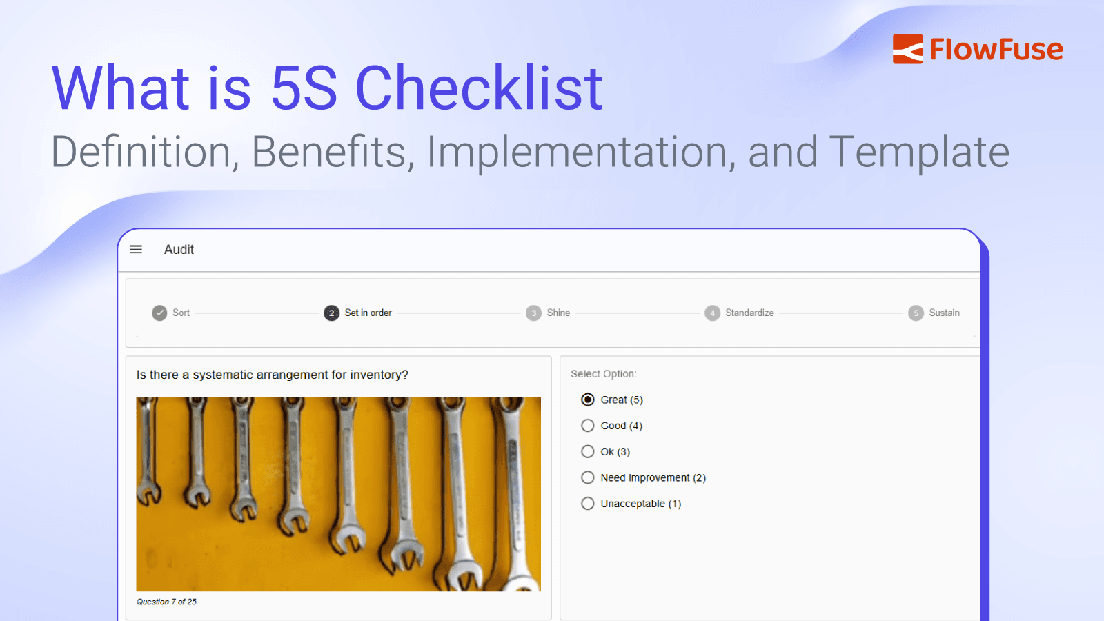 FlowFuse 5S Checklist Blueprint